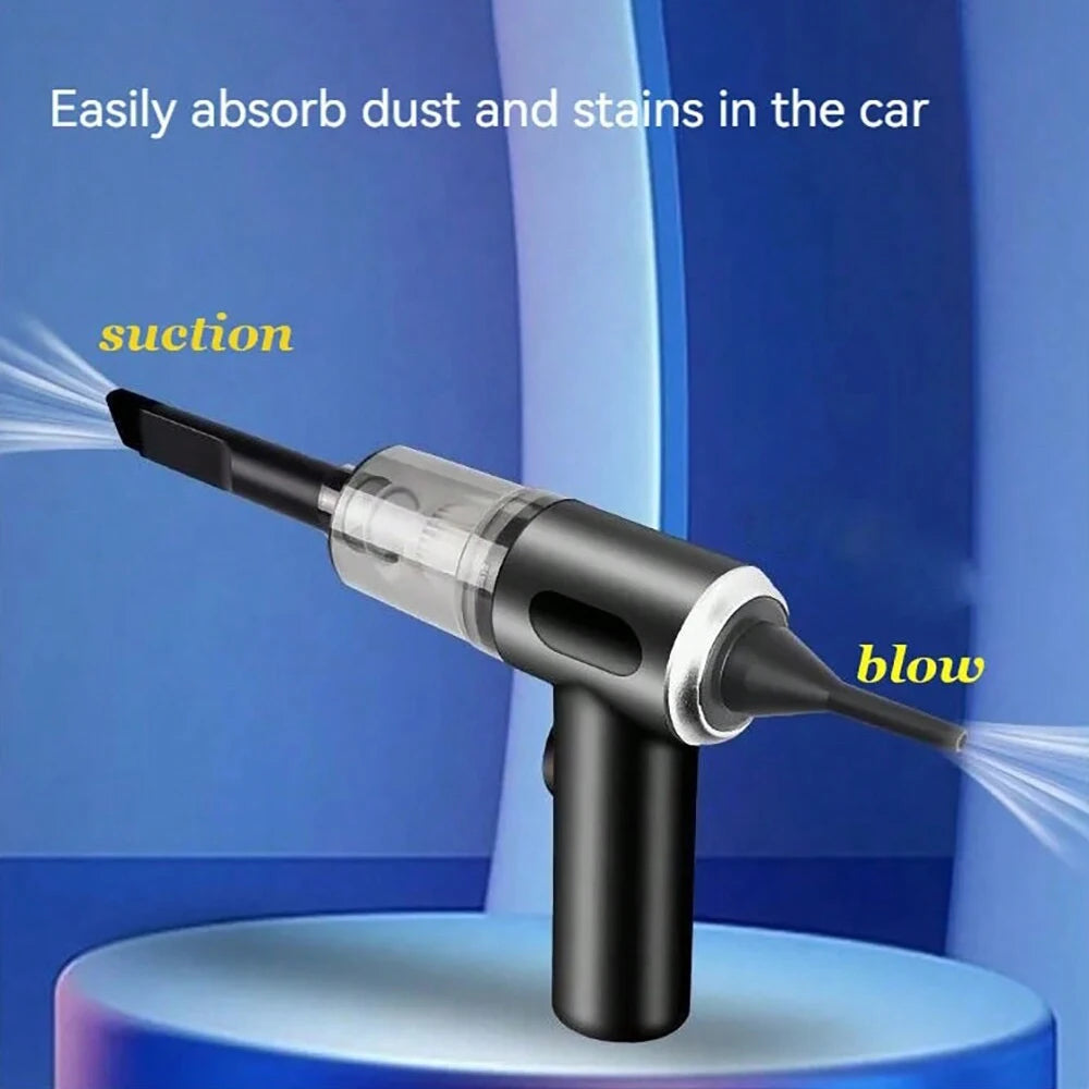 Portable USB Vacuum Cleaner – 2-in-1 Suction & Blow for Car & Home