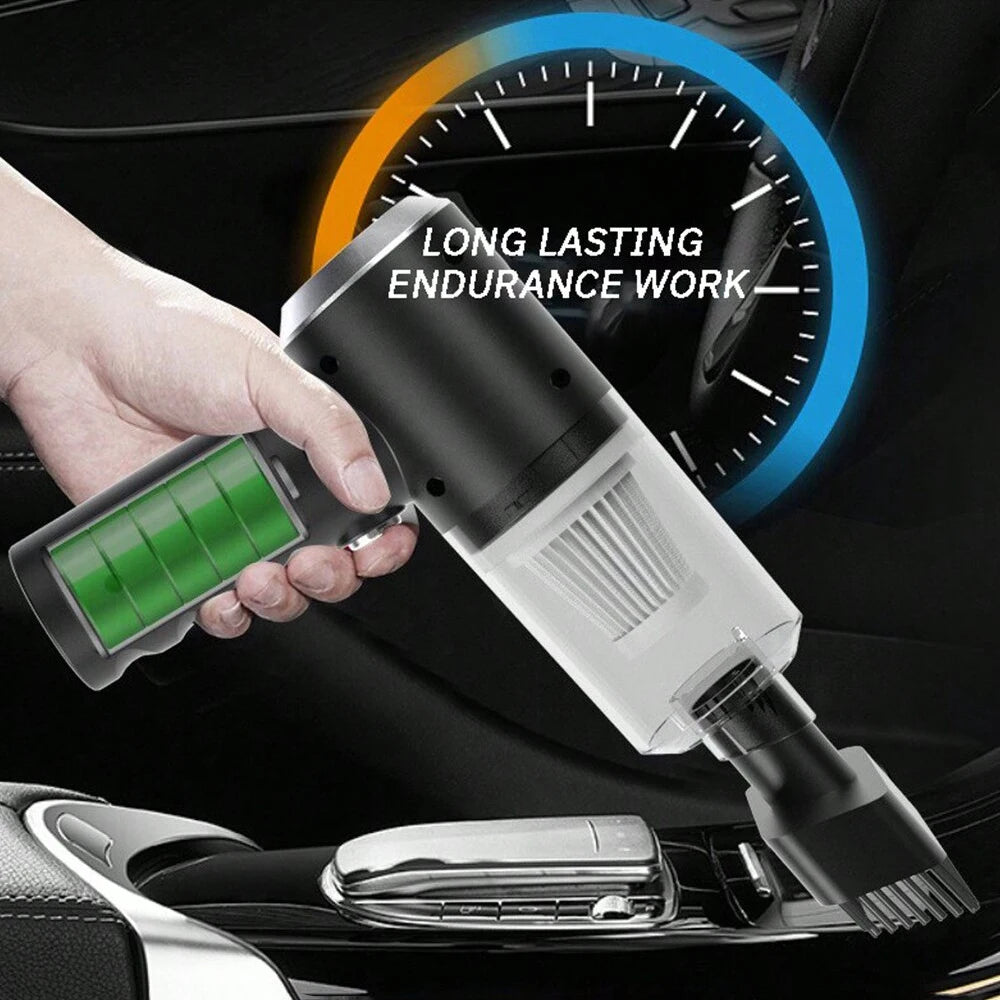 Portable USB Vacuum Cleaner – 2-in-1 Suction & Blow for Car & Home