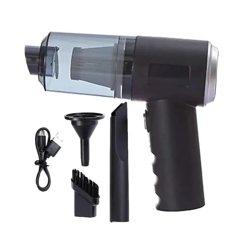 Portable USB Vacuum Cleaner – 2-in-1 Suction & Blow for Car & Home